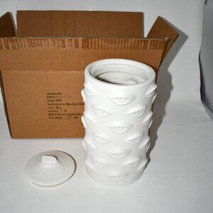 Jonathon Adler Muse Eyes Cookie Jar # 30633 NWT  Details: High-fired unglazed po